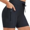 Women 4D Padded Bike Shorts High Waisted Cycling Underwear Zipper Pockets for Bicycle Biking Cycle