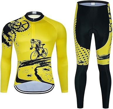 MenCycling Jersey Set Long Sleeve Cycling Clothing Road Bike