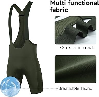 Men Cycling Bibs Shorts Cycle Wear Tights 4D Padded Bike Bicycle Shorts with Pocket