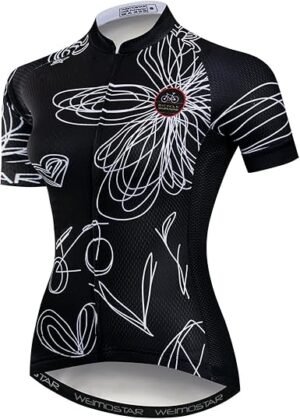 Women's Cycling Jersey Sleeveless Short Long Sleeve Bike Shirt Half Zipper Road Bicycle Biking Tops CF3