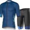 Cycling Jersey Mens Set Reflective Breathable Biking Outfit Quick Dry Short Sleeve Bicycle Shorts and Shirts